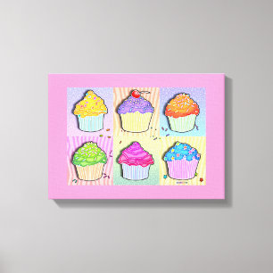 POP-KUNST-KLEINE KUCHEN Galerie eingewickelte Leinwanddruck