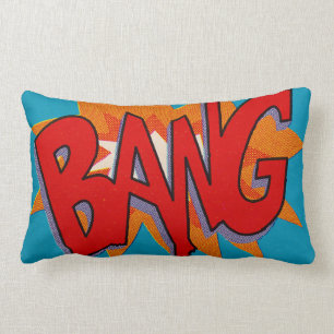 Pop-Kunst   KNALL   lumbales Throw-Kissen Lendenkissen