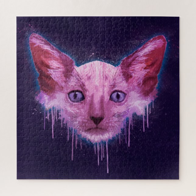 Pop-Kunst Lykoi Werewolf-Katze (Vertikal)