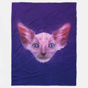 Pop-Kunst Lykoi Werewolf-Katze Fleecedecke