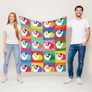 Pop-Kunst-Meerschweinchen Fleecedecke