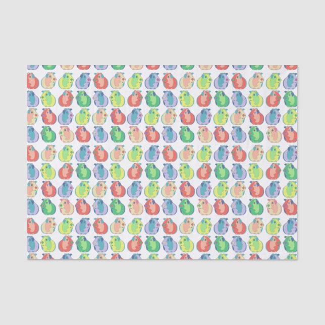 Pop-Kunst-Meerschweinchen-Muster Seidenpapier (Vorderseite)