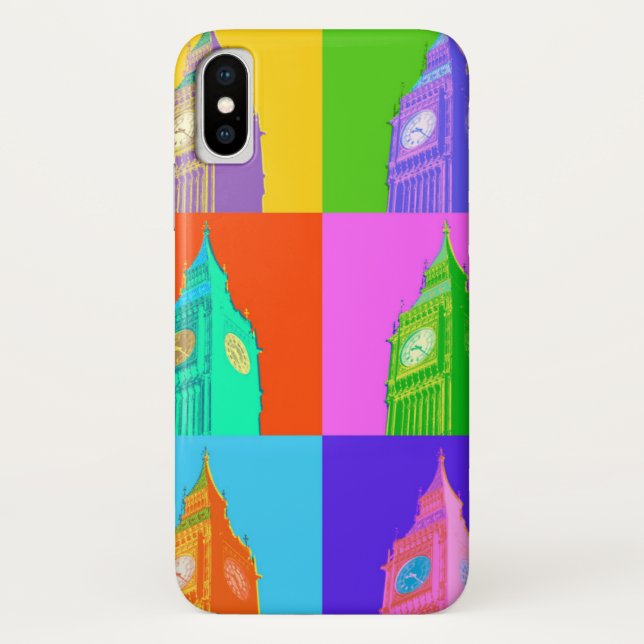 Pop-Kunst Neonbig Ben Case-Mate iPhone Hülle (Rückseite)
