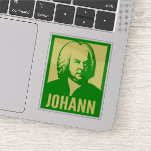 Pop-Kunst-Porträt-Gewohnheits-Schnitt-Vinyl Johan Aufkleber