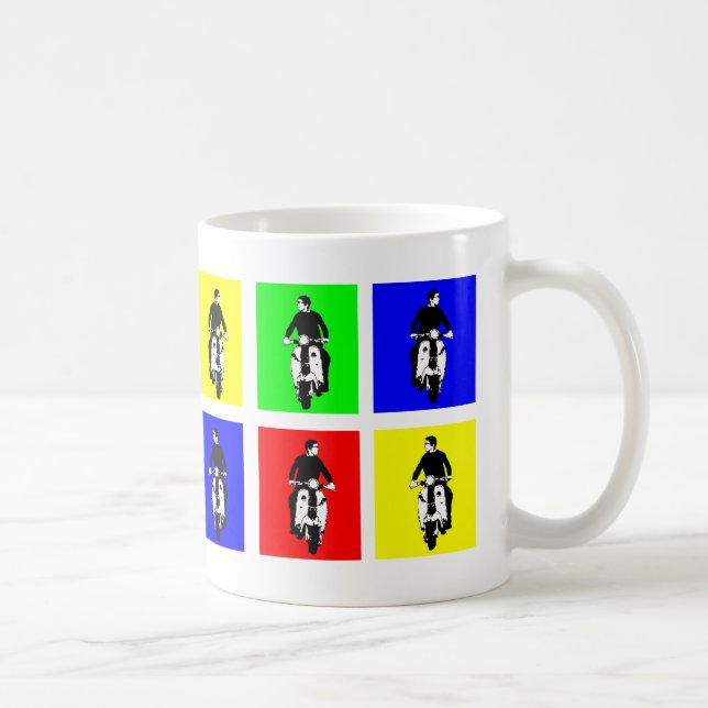Pop-Kunst-Roller-Junge Kaffeetasse (Rechts)
