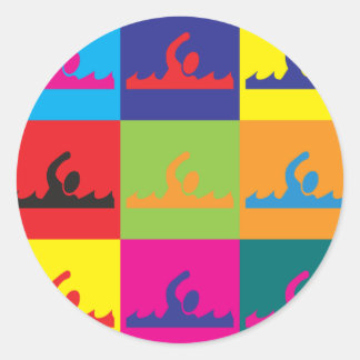 Pop Kunst Runder Aufkleber