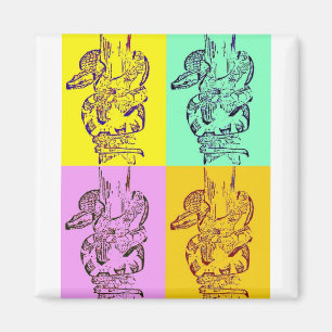 Pop-Kunst-Schlangen Magnet