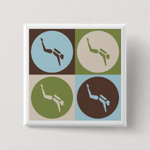Pop-Kunst-Sporttauchen Button