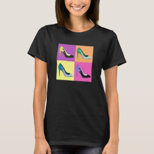 Pop-Kunst-Stilett pumpt,/Schuhe/hoch Heels T-Shirt