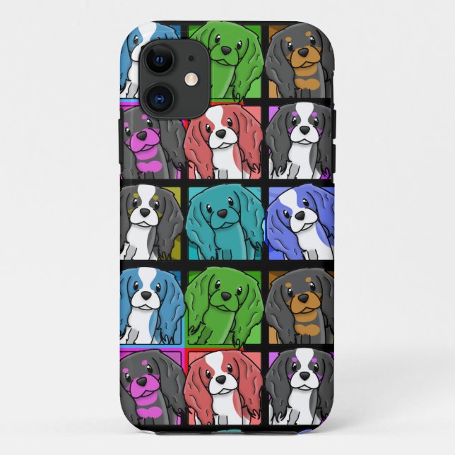Pop-Kunst-unbekümmertes Königcharles Spaniel Case-Mate iPhone Hülle (Rückseite)