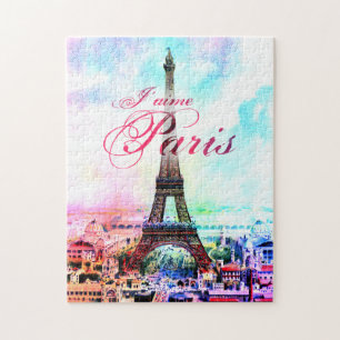 Pop-Kunst-Vintager Eiffel-Turm