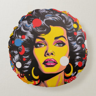 Pop Kunstexplosion Rundes Kissen