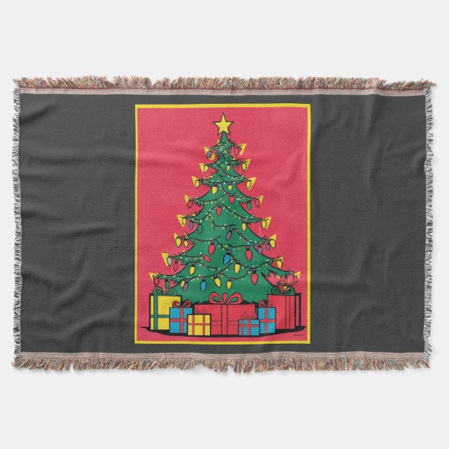 Pop Kunstgestaltung eines Weihnachtsbaumes mit Prä Decke (Vorderseite)