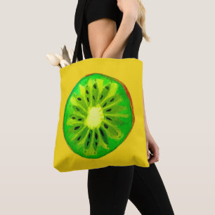 Pop kunstkunst helle Kiwfrucht Original Aquarell Tasche