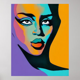 Pop Künstlerische Abstrakte Kunstwerke Vibrany Lad Poster