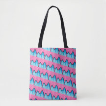 Pop-KunstPussyCat ganz über Druck-Rosa-Tasche
