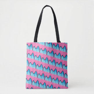 Pop-KunstPussyCat ganz über Druck-Rosa-Tasche Tasche
