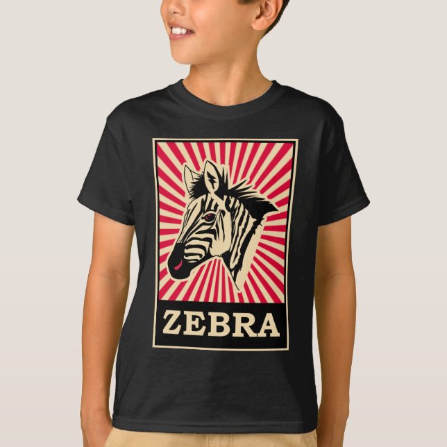 Pop-KunstZebra T-Shirt (Vorderseite)