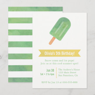 Pop Lolly Birthday Party Einladung