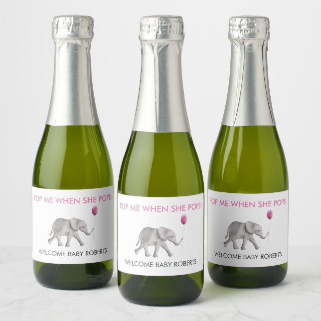 Pop mir, wenn sie Pop Baby Elefanten Sparkling Wei (Flaschen)