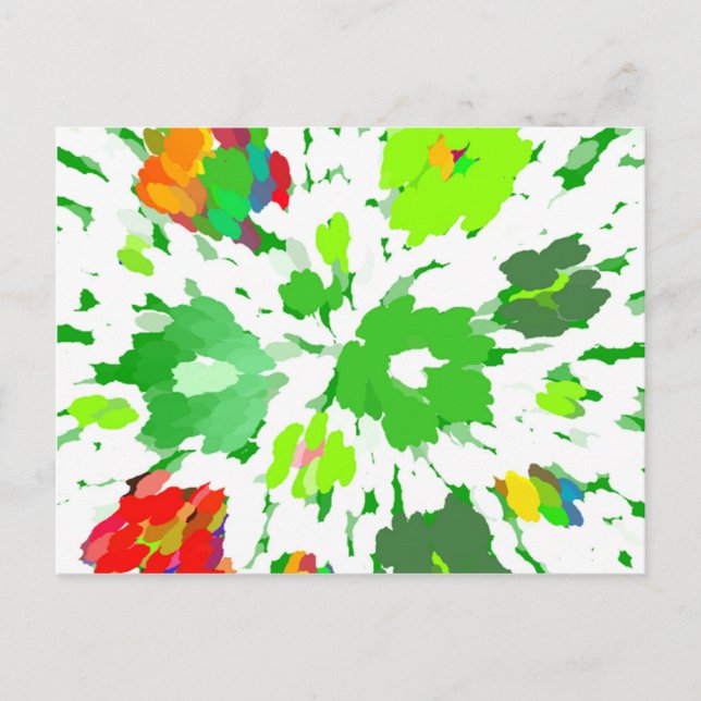 Pop mit Blumen Postkarte (Vorderseite)