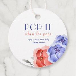 Pop mit Blumenfarbe, wenn sie Pop Geschenkanhänger