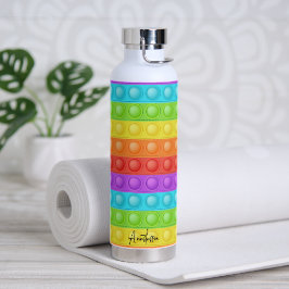Pop mit Ihrem Namen farbenfroh Trinkflasche