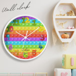 Pop mit Ihrem Namen farbenfrohe Kinderzimmer Wall Uhr<br><div class="desc">Upgrade der Wanddekoration! Farbenfrohe POP IT Kinder Zimmer Wall Clock . Sie können den Namen personalisieren oder löschen. Haben Sie spezielle persönliche Designwünsche? Kontaktieren Sie mich unter blackflyoleg@gmail.com</div>