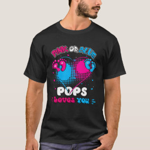Pop mit rosa oder blauem Herzen Lieben Ihr Duschge T-Shirt