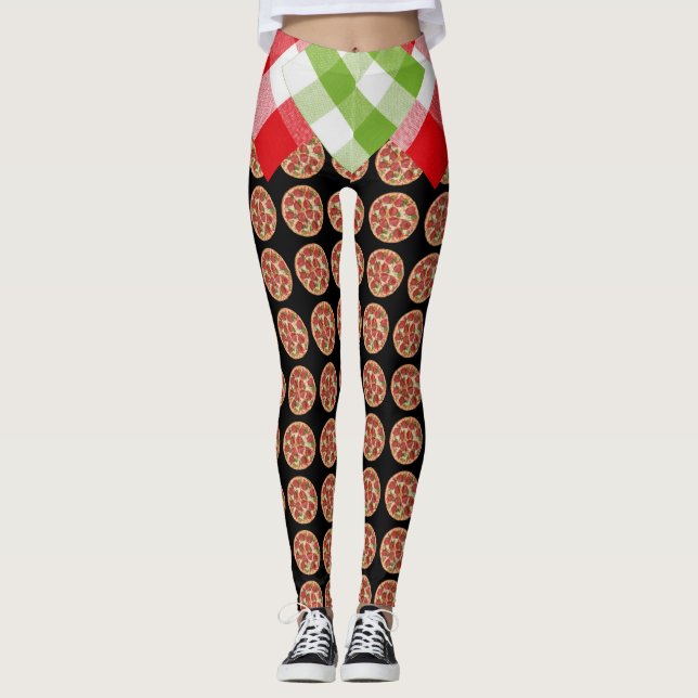 Pop Mode Pizza Pizzaria Pizzeria Leggings (Devant)