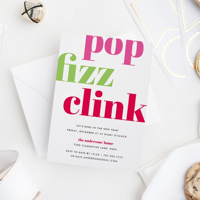 Pop moderne | Invitation du réveillon du Nouvel An (Créateur téléchargé)