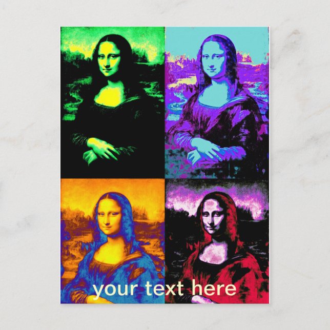 Pop mona lisa postkarte (Vorderseite)