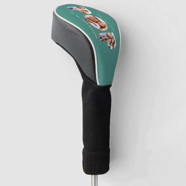 Pop Multi-Foto moderne Typografie Kindergeschenkgo Golf Headcover (angewinkelt)