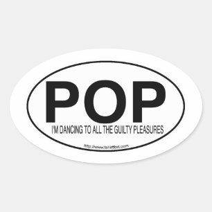 Pop-Musik Euro-Oval-Aufkleber Stil Slogan Ovaler Aufkleber
