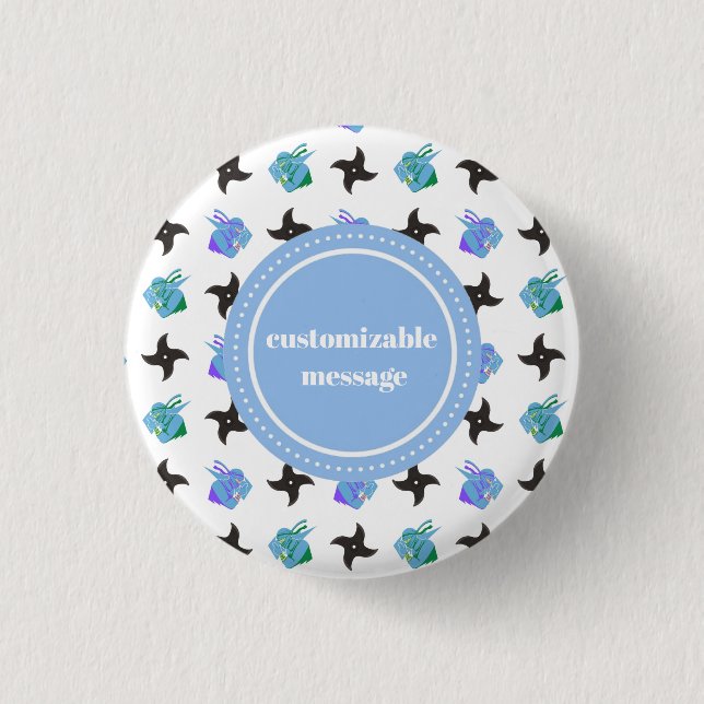 Pop Ninja Throwing Star Button (Vorderseite)
