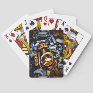 Pop Nüsse und Bolzen Kunst Spielkarten