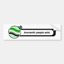 Pop-Oben Aromantic Leute existieren Autoaufkleber