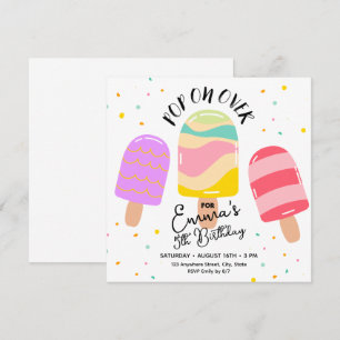 Pop On Over Anniversaire Fête Invitation Carte Pos