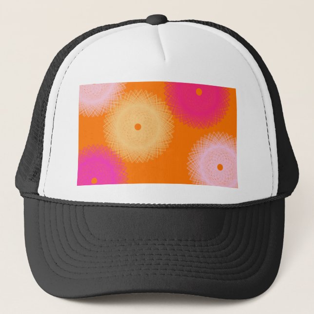 Pop orange und rosa truckerkappe (Vorderseite)