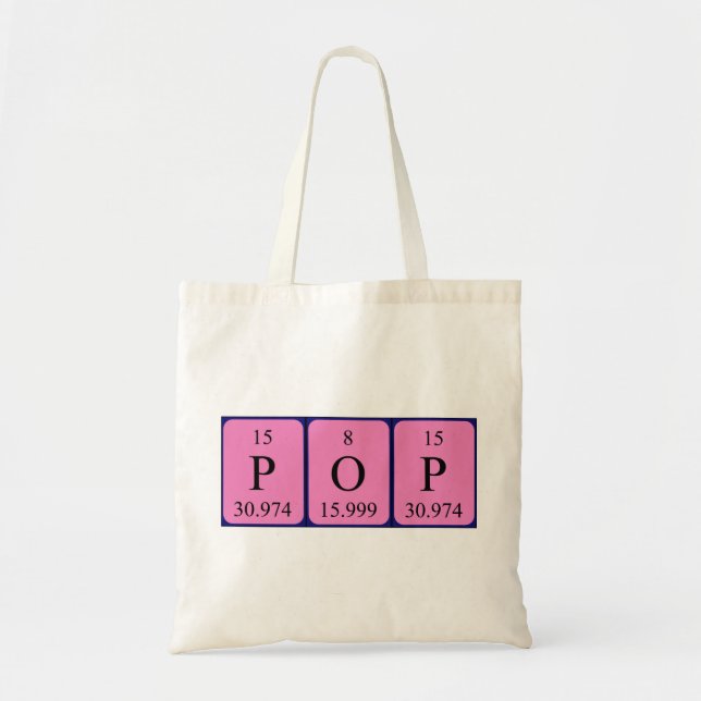 Pop Periodischer Tabellenname Tragetasche (Vorne)