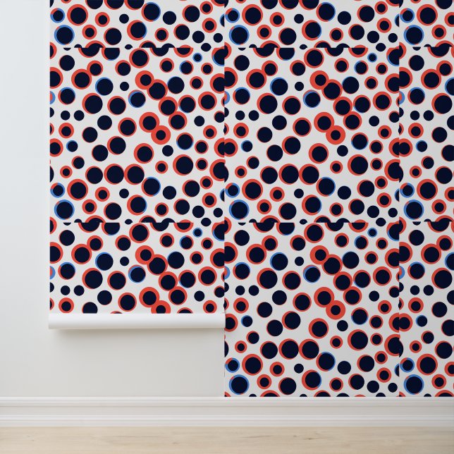Pop Polka: Retro-Modern Dot Fusion Muster Tapete (Anwendung)