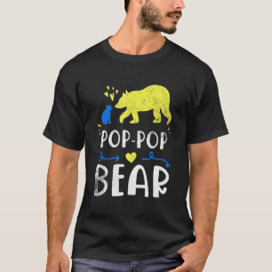 Pop Pop Bärenfamilie Matching Down Syndrom Awarene T-Shirt