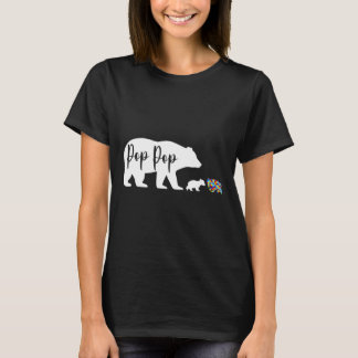 Pop Pop Bear Autismus Liebe Unterstützung Familie T-Shirt