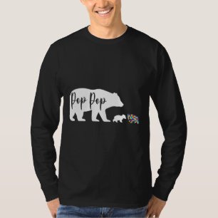 Pop Pop Bear Autismus Liebe Unterstützung Familie T-Shirt