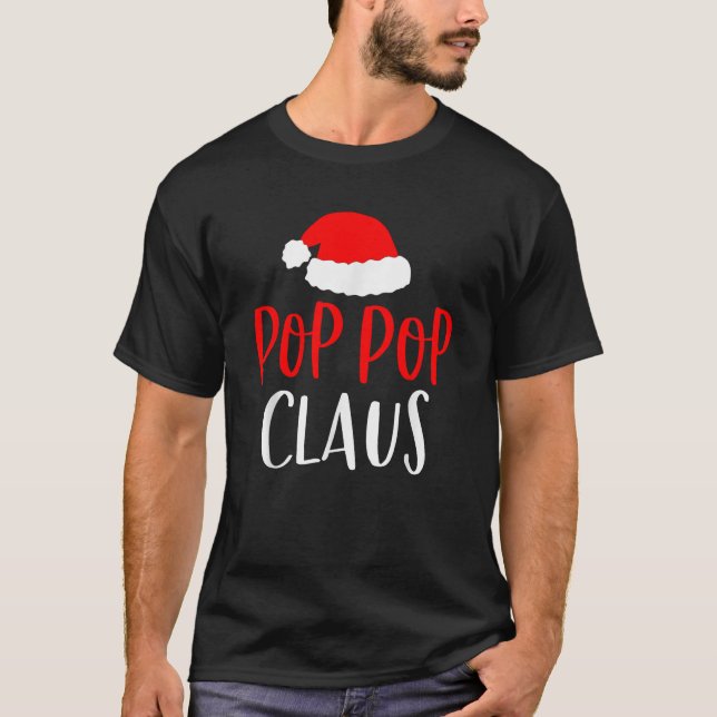 Pop Pop Claus Funny Christmas Pajamas PJs Opa T-Shirt (Vorderseite)