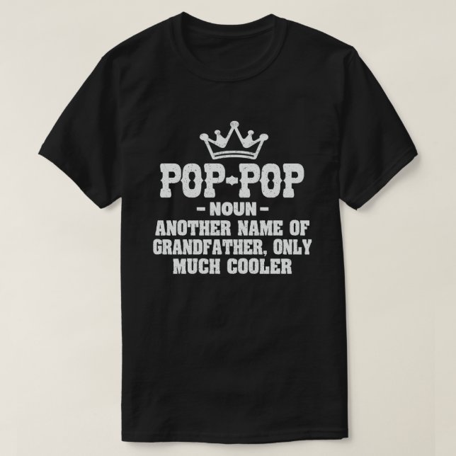 Pop-Pop Definition "Funny bedeutet Cool Großvater- T-Shirt (Design vorne)