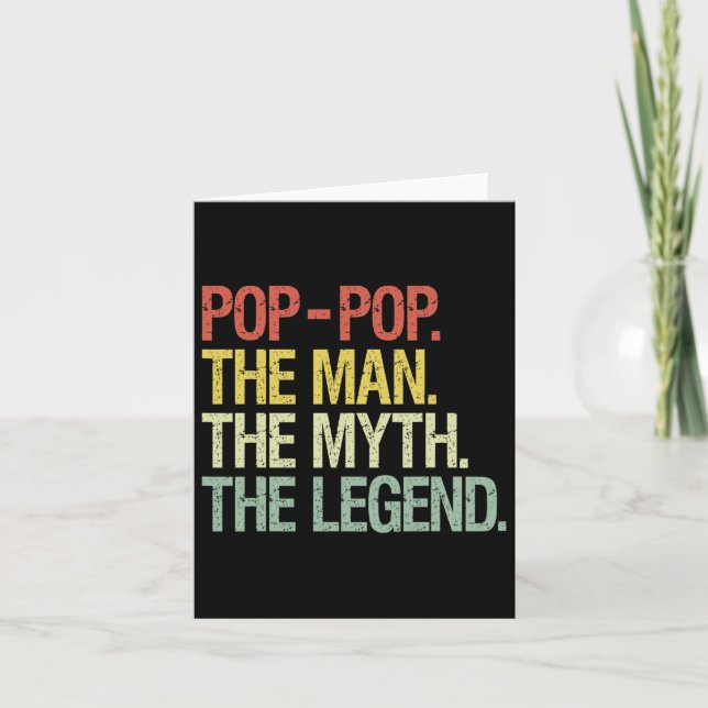 Pop-Pop Der Mann der Mythos Die Legende Väter gebe Karte (Vorderseite)