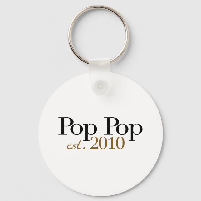 Pop Pop Est 2010 Schlüsselanhänger (Vorderseite)