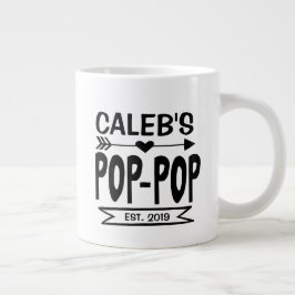 Pop Pop Jumbo Tasse mit Großkindname und -jahr