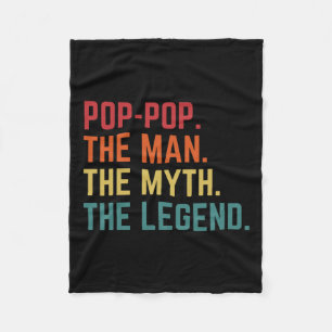 Pop Pop Man Myth Legend Daddy Grandpa Vatertag Fleecedecke